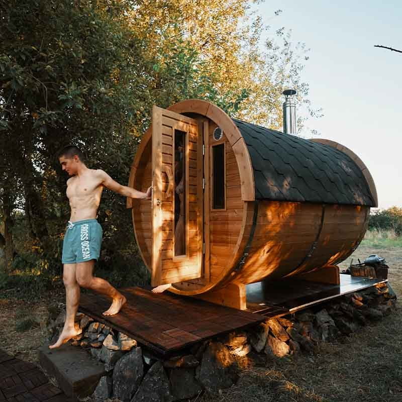 Viking Industrier 6-8 Person Outdoor Sauna Barrel