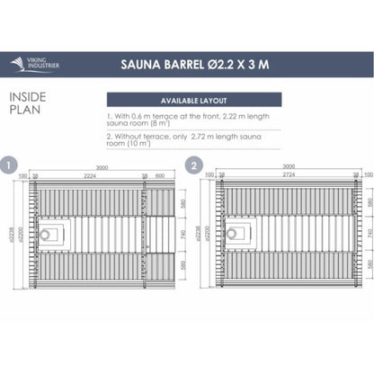 Viking Industrier 7-8 Person Luxury Sauna Barrel From Thermowood