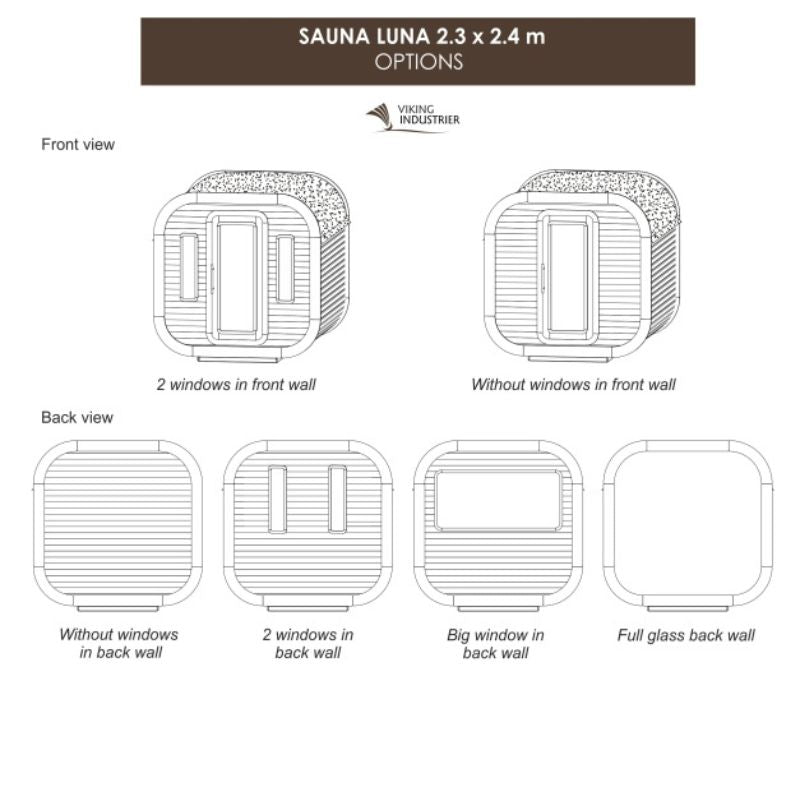Viking Industrier Luna 4-6 Person Outdoor Sauna