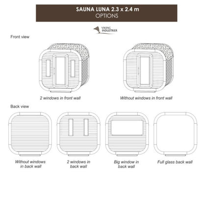 Viking Industrier Luna 4-6 Person Outdoor Sauna