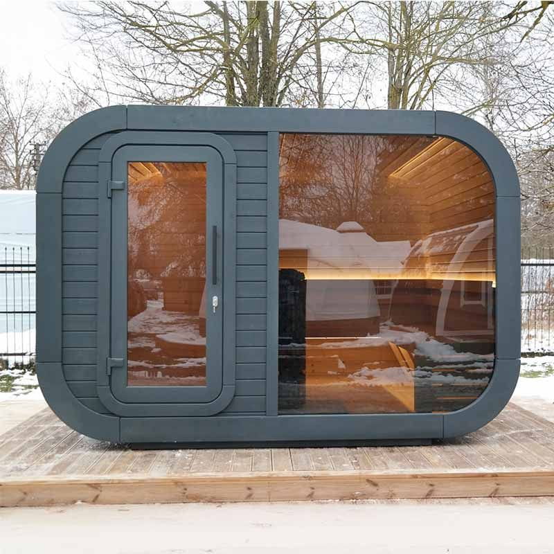 Viking Industrier Luna 6-8 Person Outdoor Sauna with Changing Room