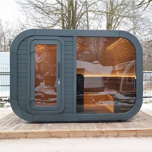 Viking Industrier Luna 6-8 Person Outdoor Sauna with Changing Room