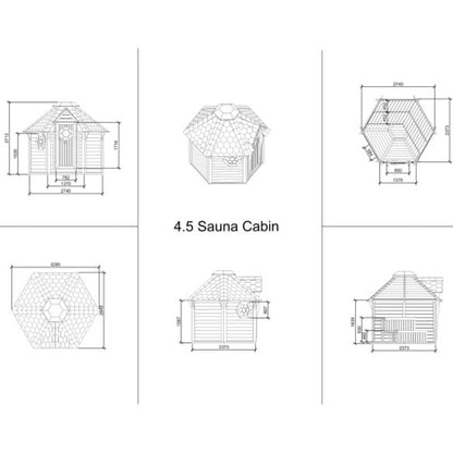 Viking Industrier Outdoor Sauna Cabin 4.5 m²
