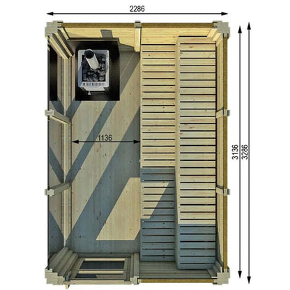 Viking Industrier Outdoor Sauna Cube 2 x 3m