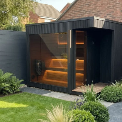 Whatagarden Aura Premium Outdoor Sauna with Integrated Shower
